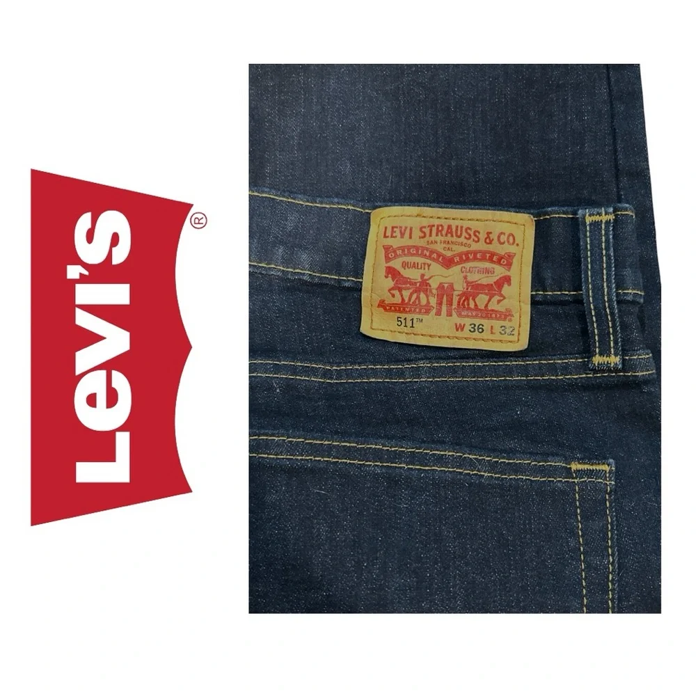 Levi’s Men’s 511 Dark Indigo Jeans‎ - Size 36 x 32